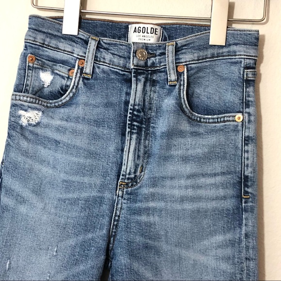 \AGOLDE\• Ruby Super High Rise Slim Straight - Picture 4 of 15